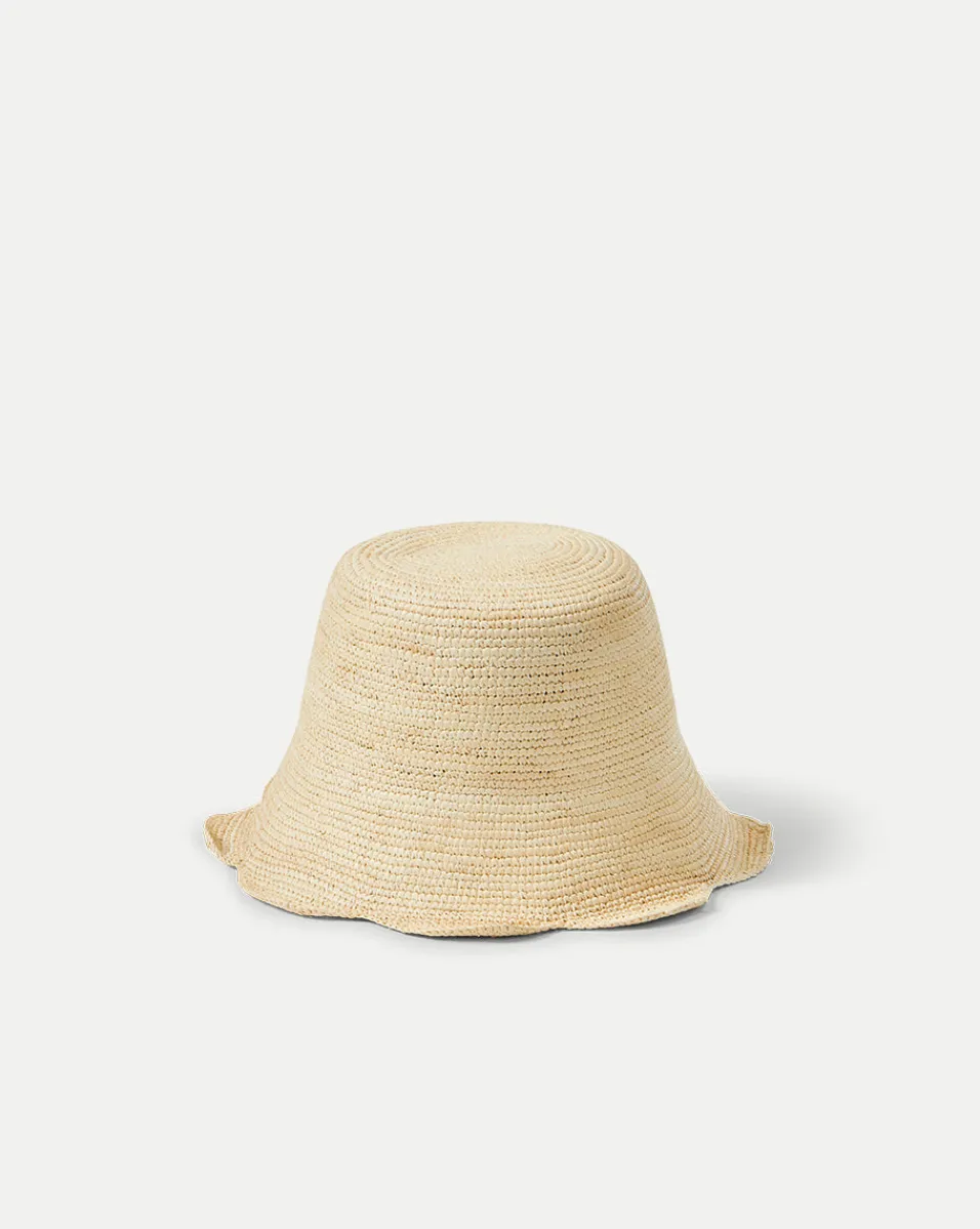 Store Veronica Beard Packable Scallop Bucket Hat in Natural