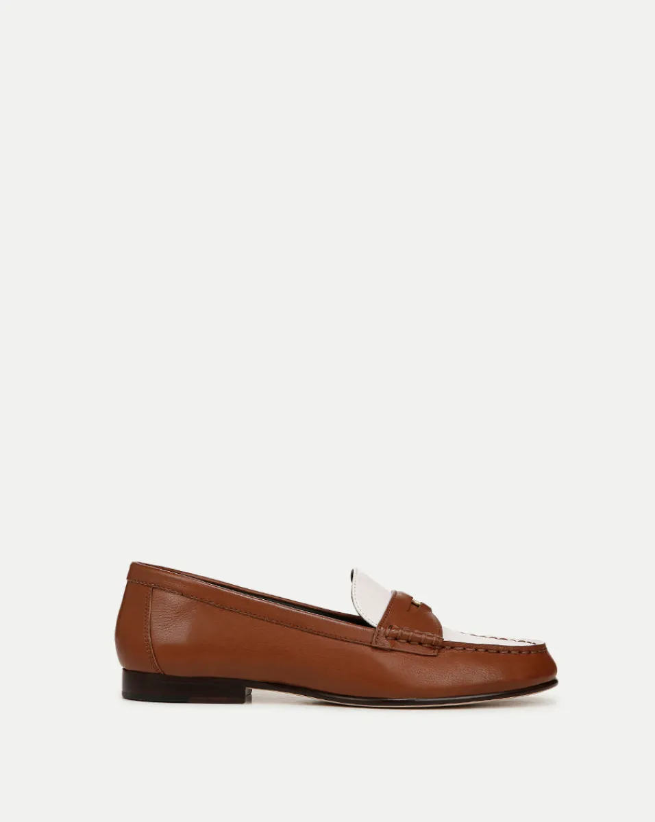 Flash Sale Veronica Beard Penny Leather Loafer in Caramel/Lily