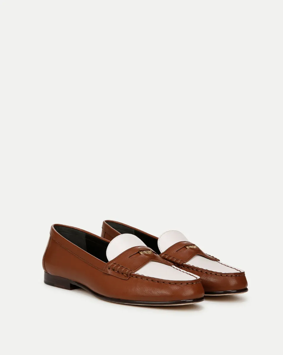 Flash Sale Veronica Beard Penny Leather Loafer in Caramel/Lily