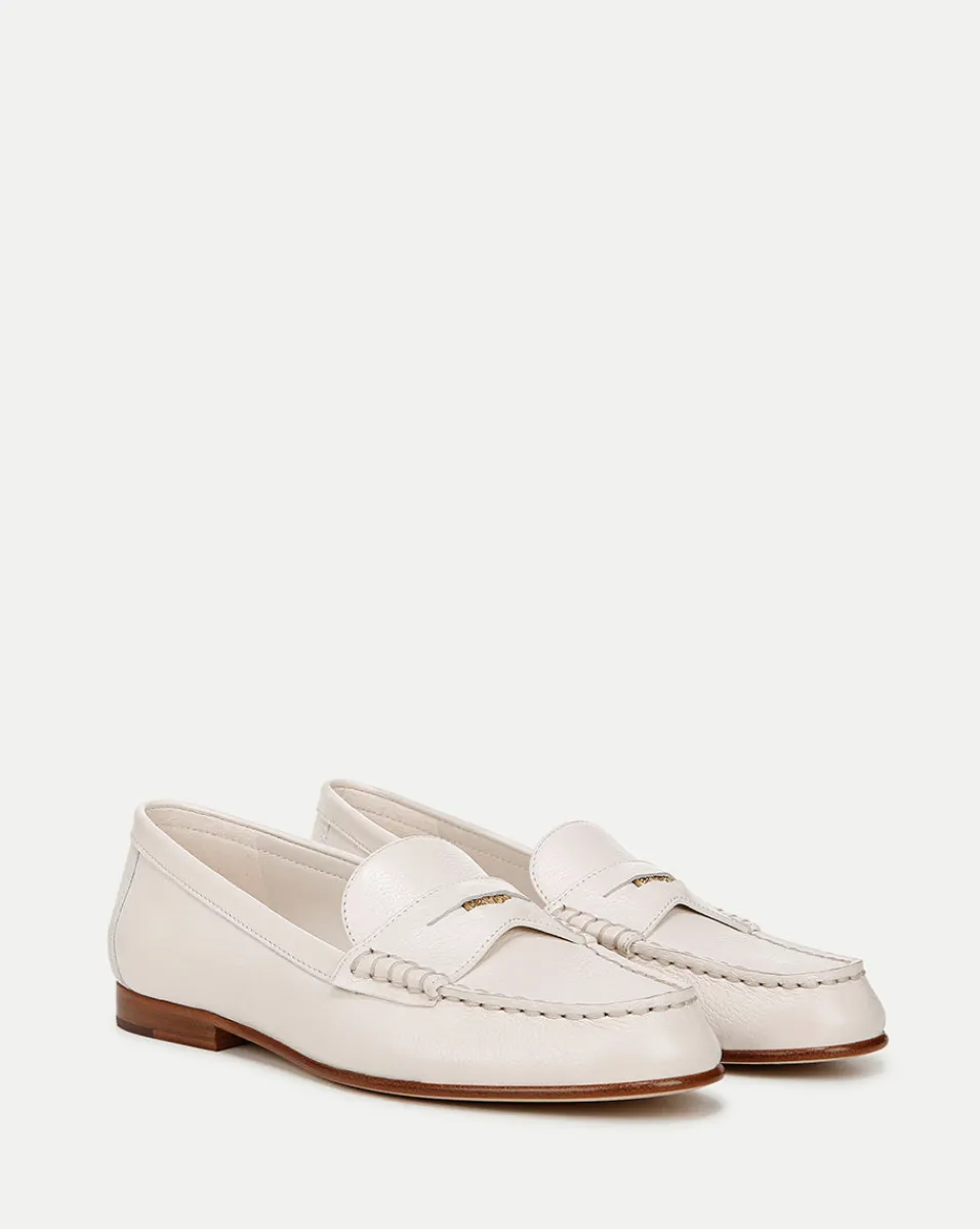 Discount Veronica Beard Penny Leather Loafer in Lily