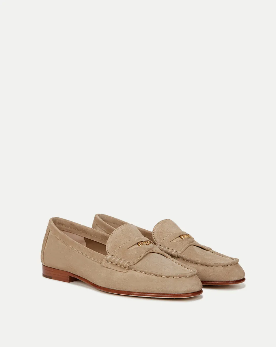 Flash Sale Veronica Beard Penny Suede Loafer in Sand