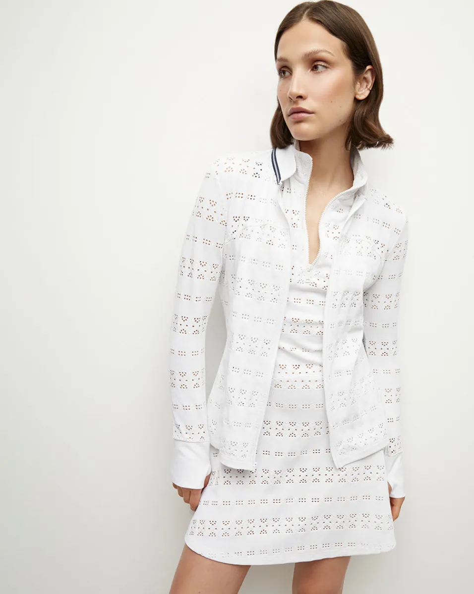 Flash Sale Veronica Beard Performance Lace Jacket in White/Navy