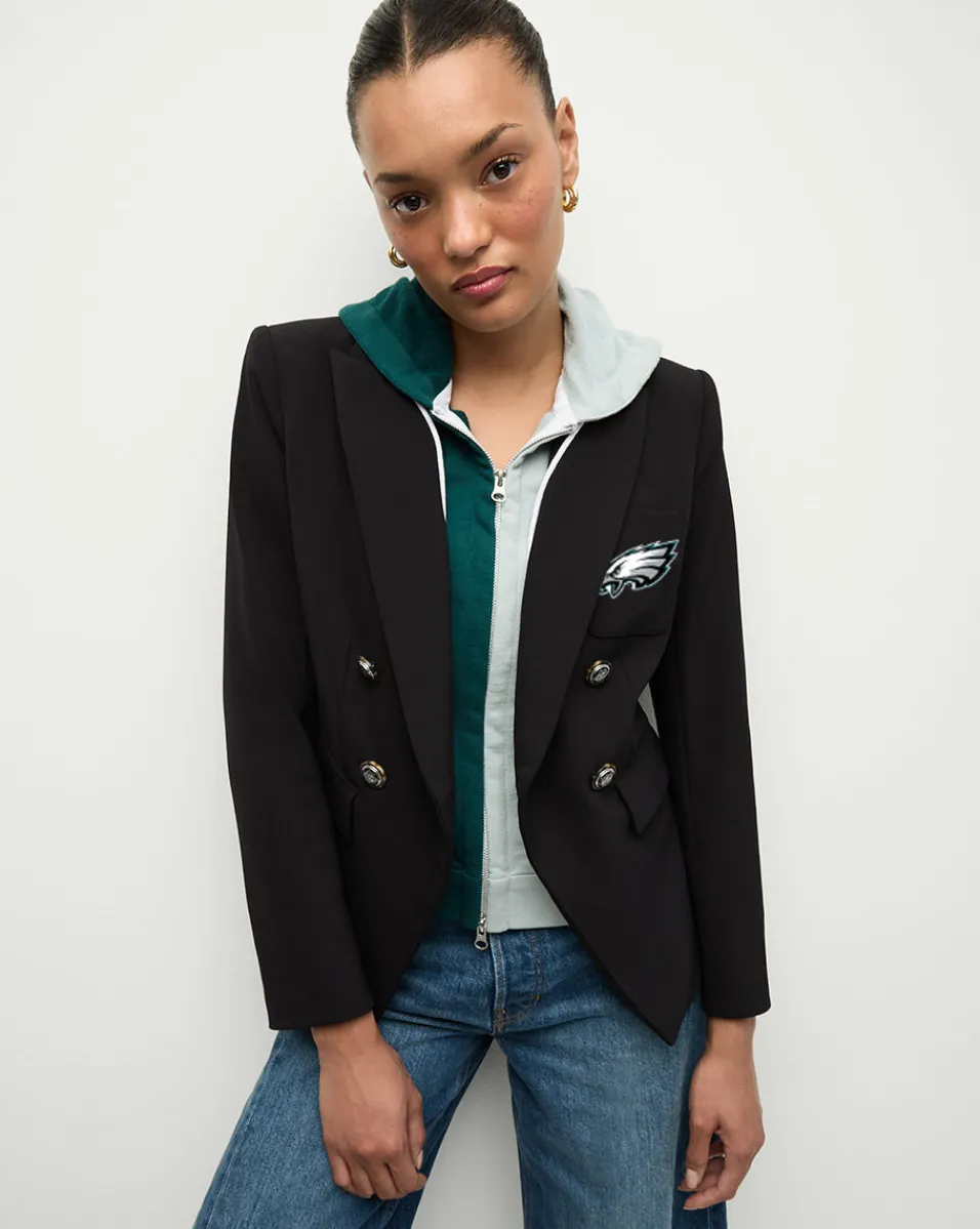 New Veronica Beard Philadelphia Eagles Dickey Jacket in Black/Silver PhiladelphiaEagles