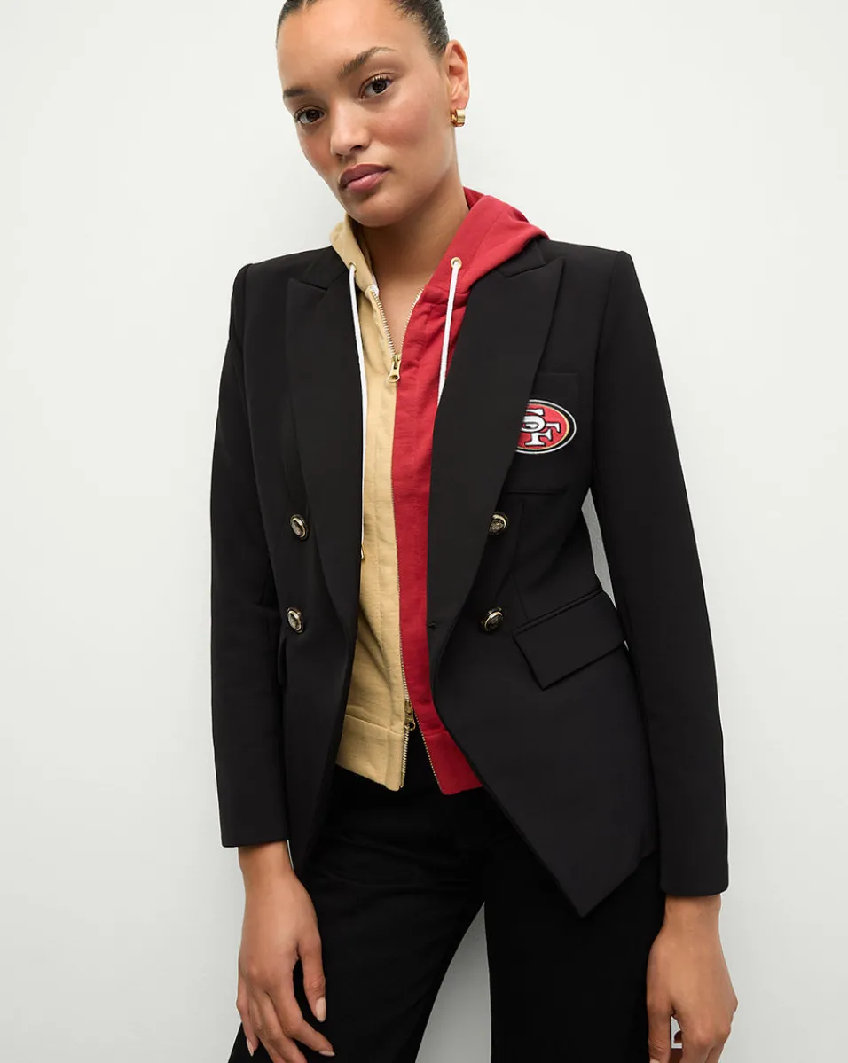 Cheap Veronica Beard San Francisco 49ers Dickey Jacket in Black/Gold SanFrancisco49ers