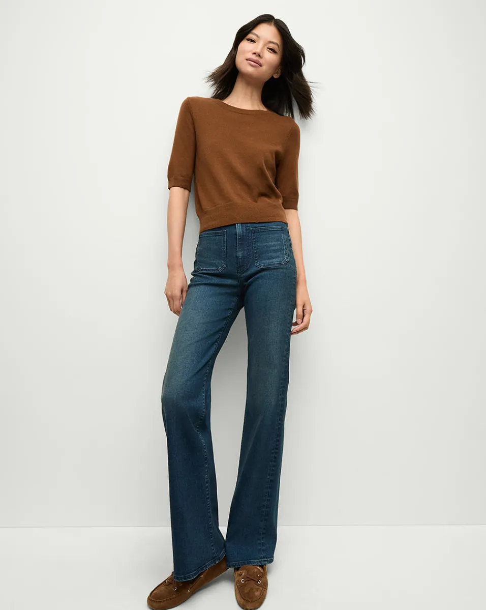 Hot Veronica Beard Shana Cashmere Sweater in Brown Whisky