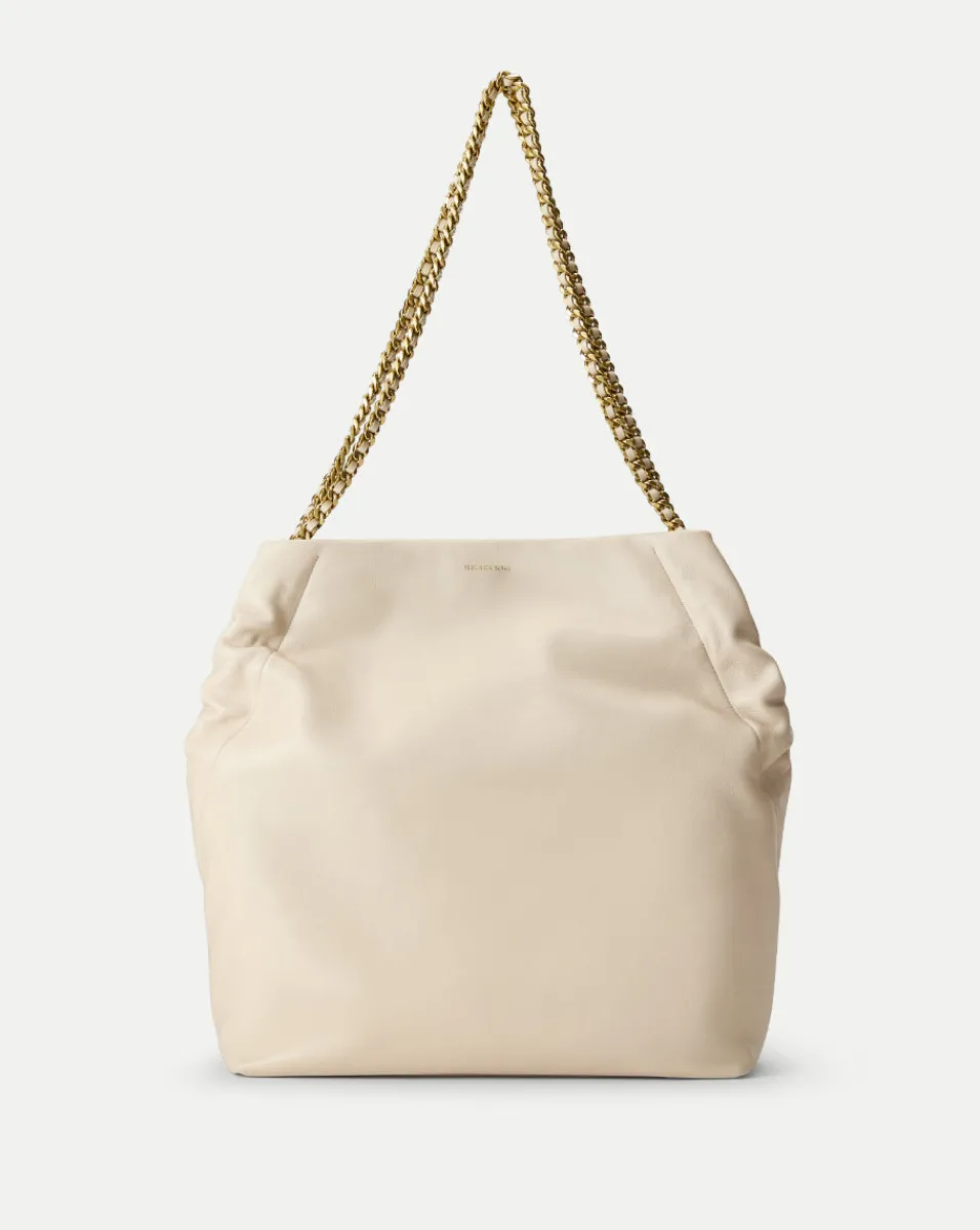 Shop Veronica Beard Slouch Shoulder Bag in Ivory