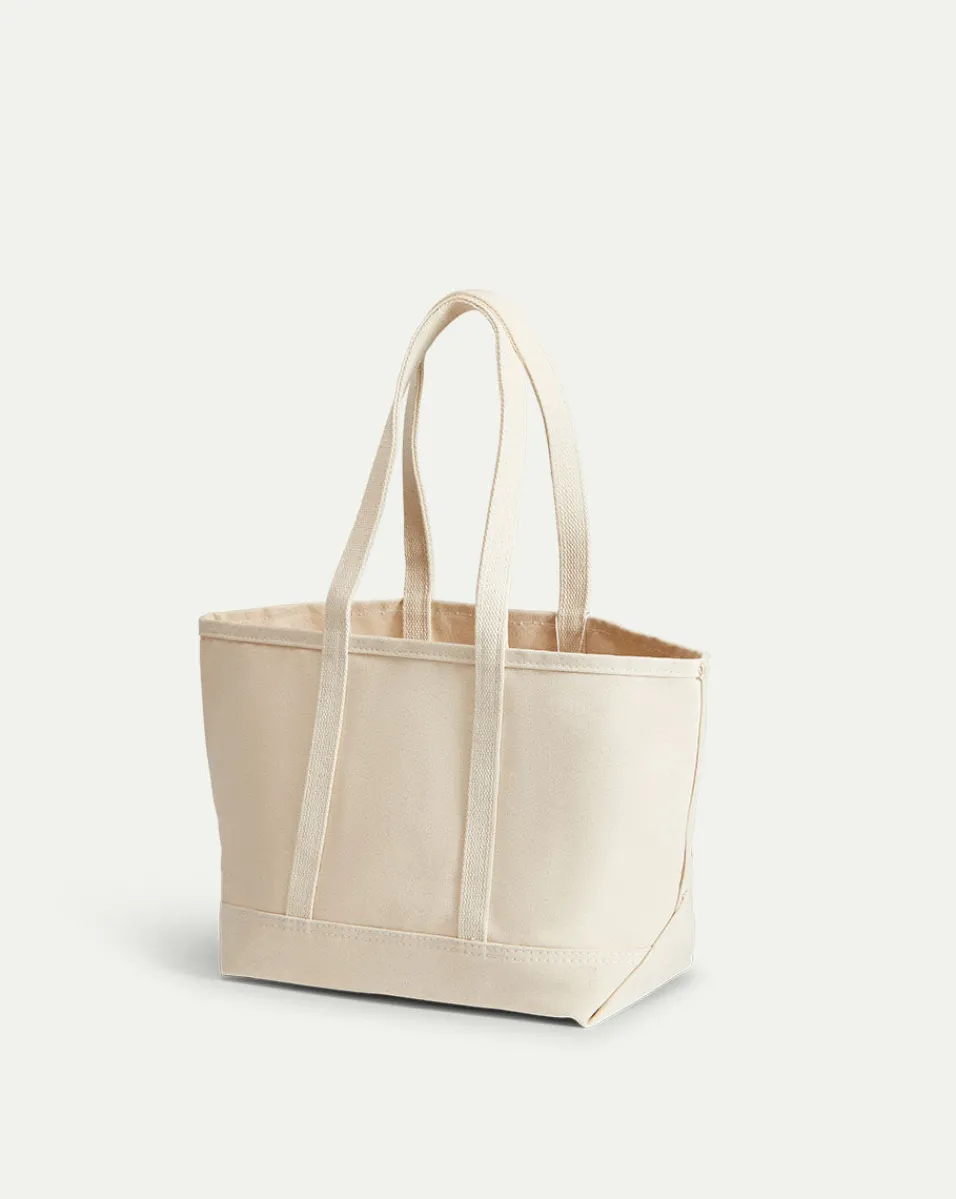 Best Sale Veronica Beard Small Logo Canvas Tote in Natural