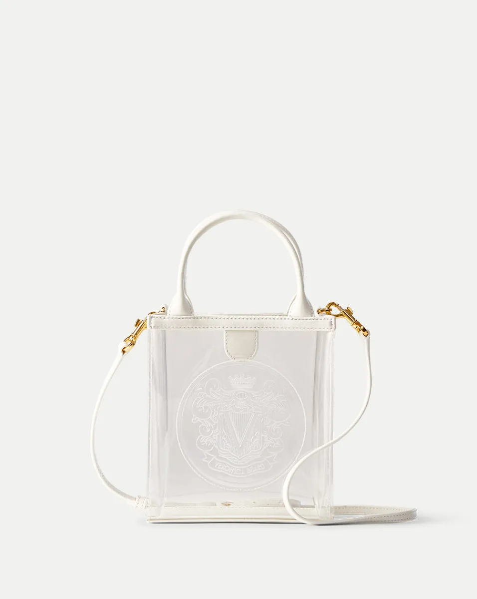 Outlet Veronica Beard Small Shopper in Transparent/Off-White