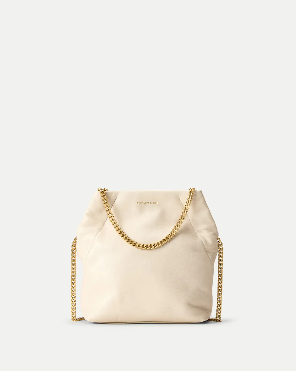 Cheap Veronica Beard Small Slouch Shoulder Bag in Ivory