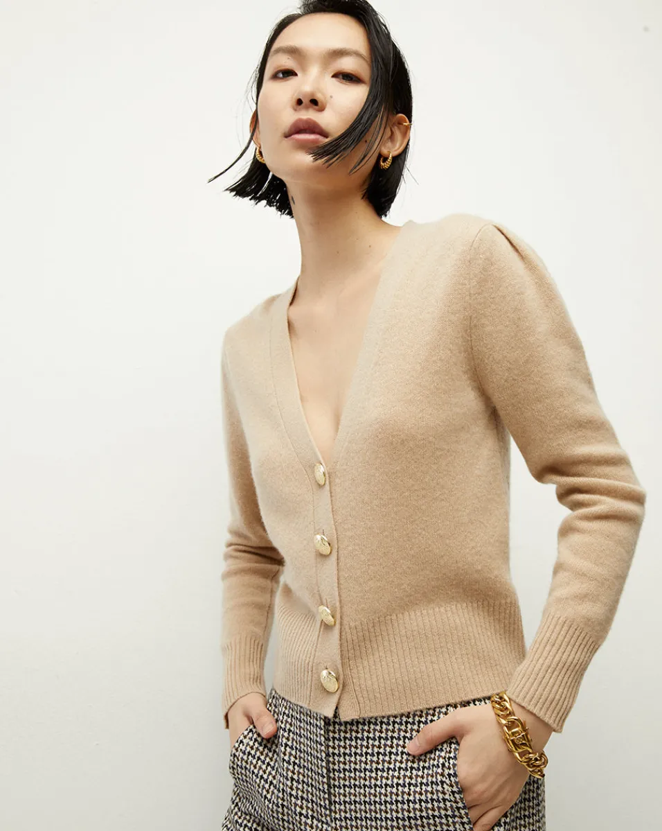 Store Veronica Beard Solene Cashmere Cardigan Beige