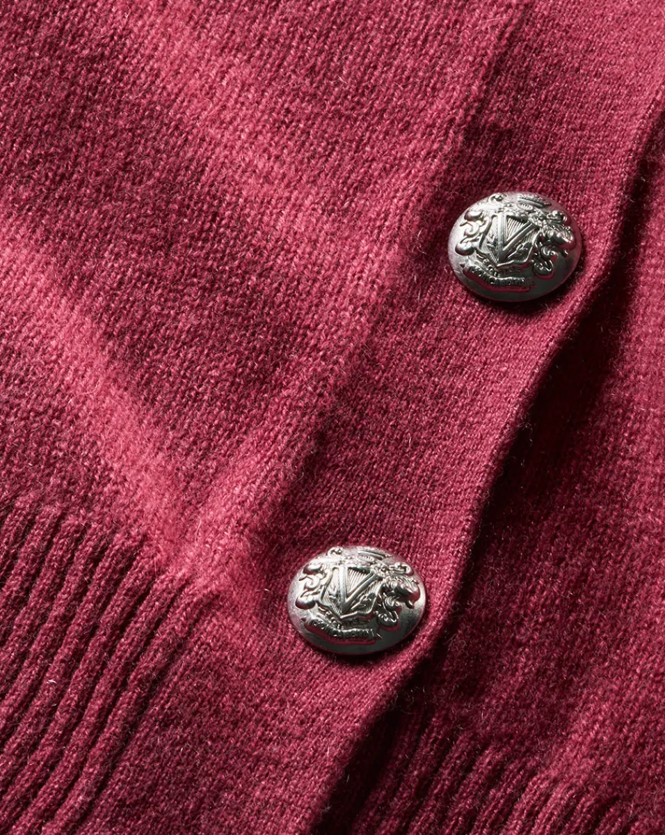 Discount Veronica Beard Solene Raspberry Cashmere Cardigan SoftRaspberry