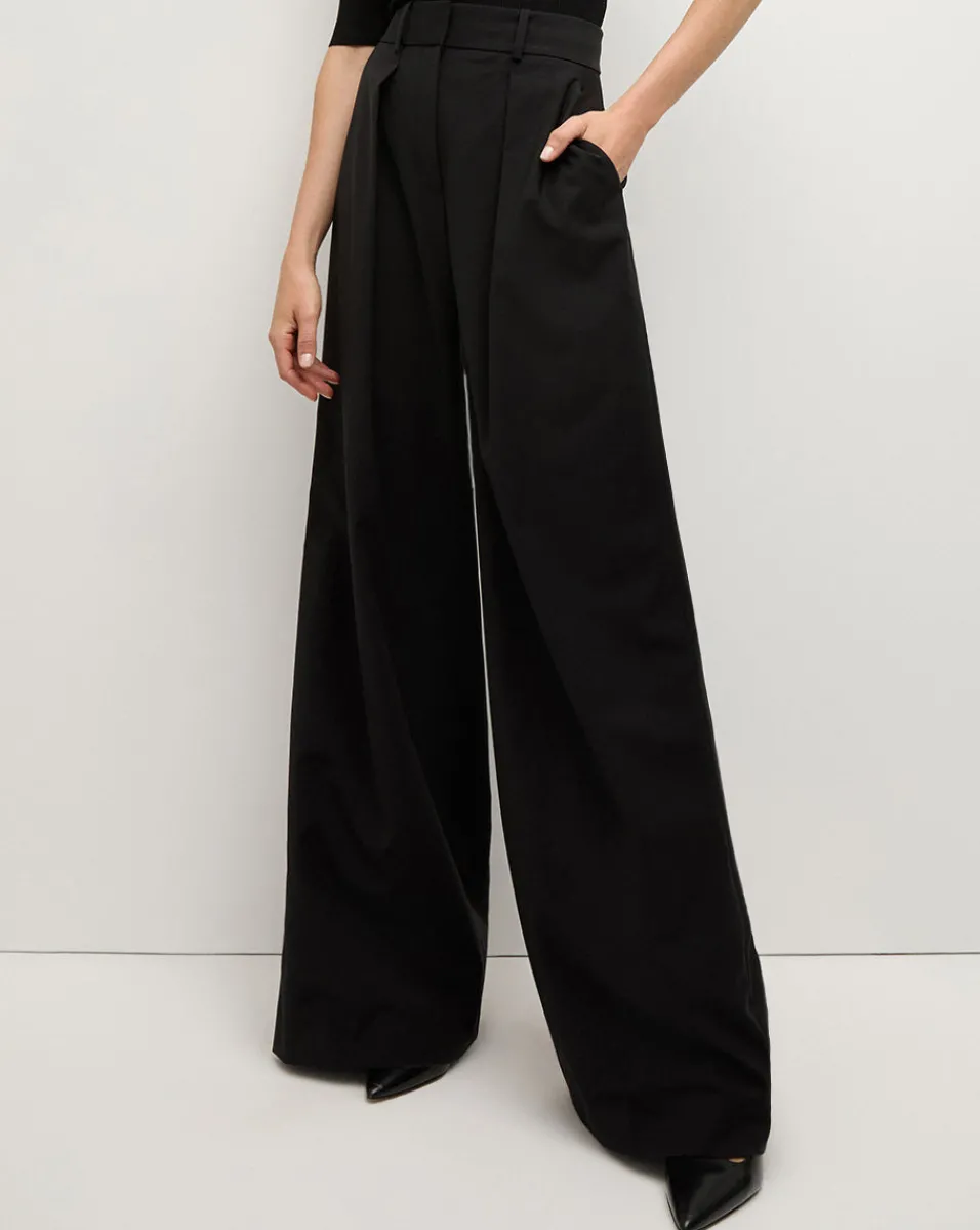 Cheap Veronica Beard Sonia Wide Leg Tailored Pant in Black