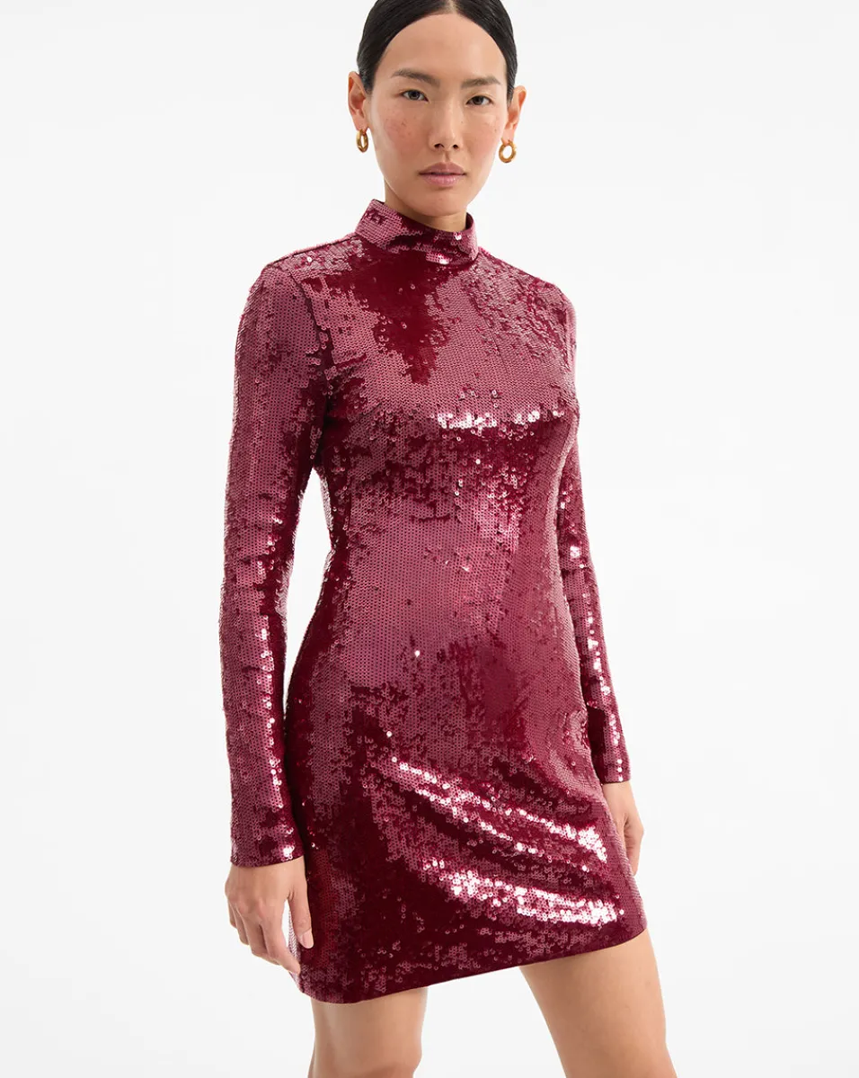 Hot Veronica Beard Sylee Sequin Dress in Wine