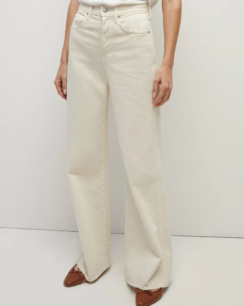 Discount Veronica Beard Taylor Wide-Leg Jean Ecru