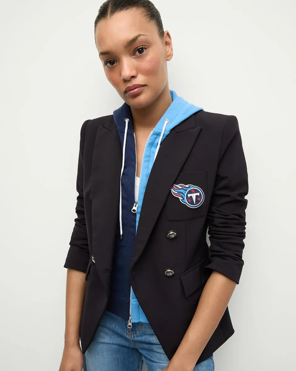 Cheap Veronica Beard Tennessee Titans Dickey Jacket in Navy/Silver TennesseeTitans