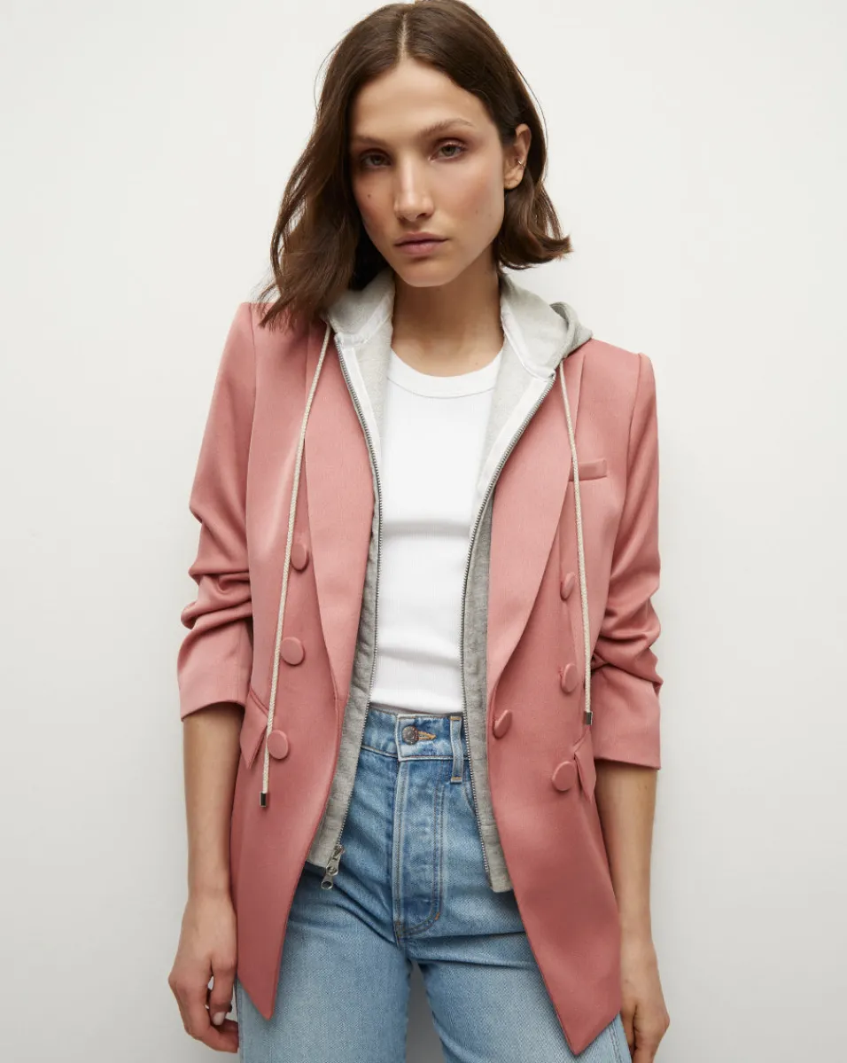 New Veronica Beard Tomi Satin Dickey Jacket in Rose