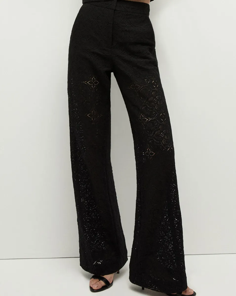 Outlet Veronica Beard Tonelli Lace Pant in Black