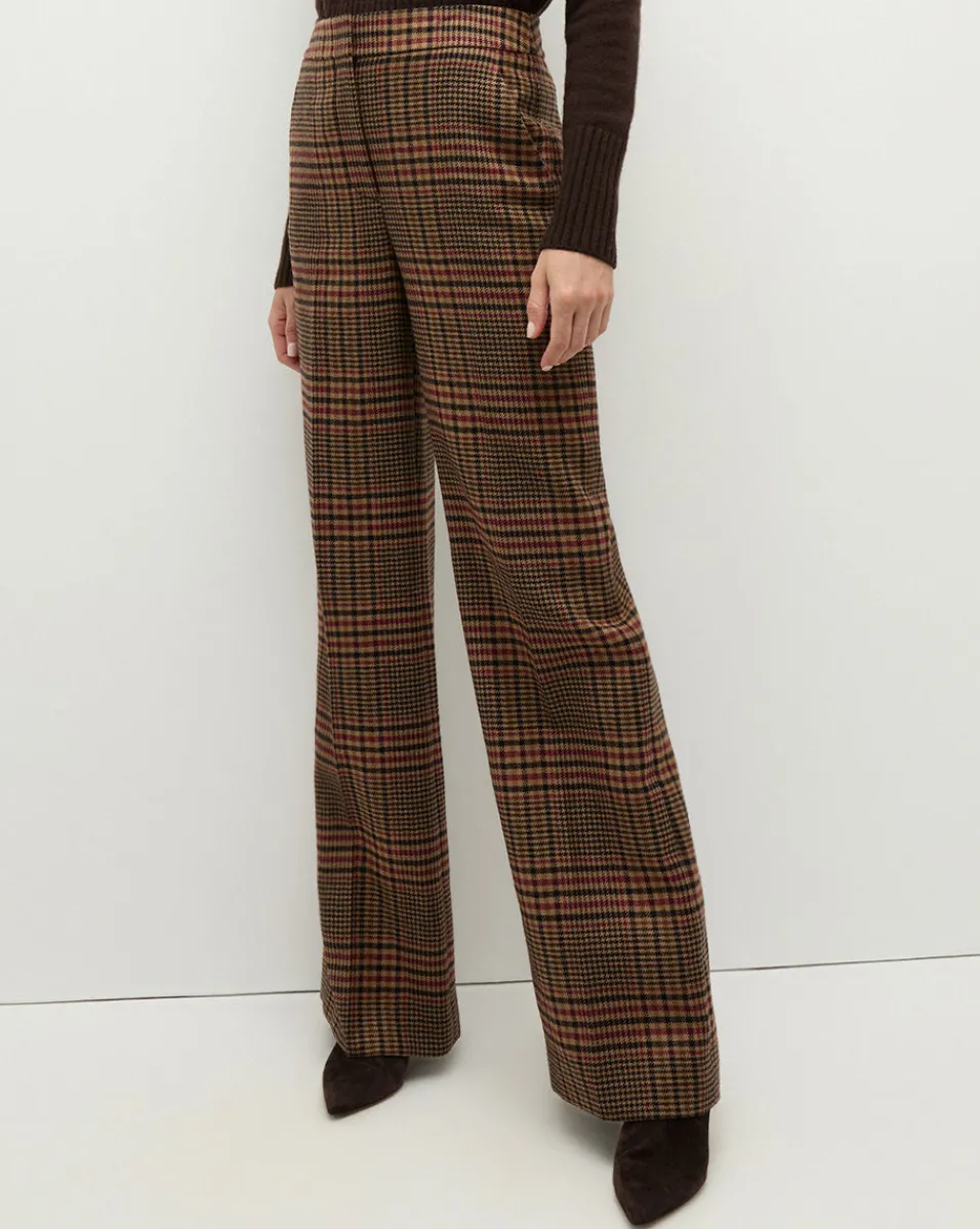 Hot Veronica Beard Tonelli Plaid Pants in Camel & Black Camel/Black