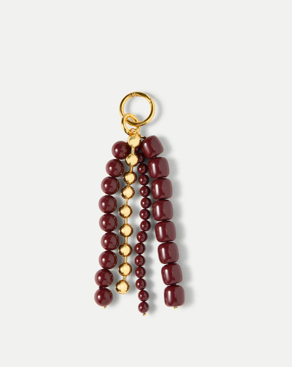 Shop Veronica Beard Triple Chain Bag Charm in Oxblood