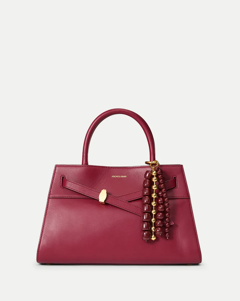 Shop Veronica Beard Triple Chain Bag Charm in Oxblood