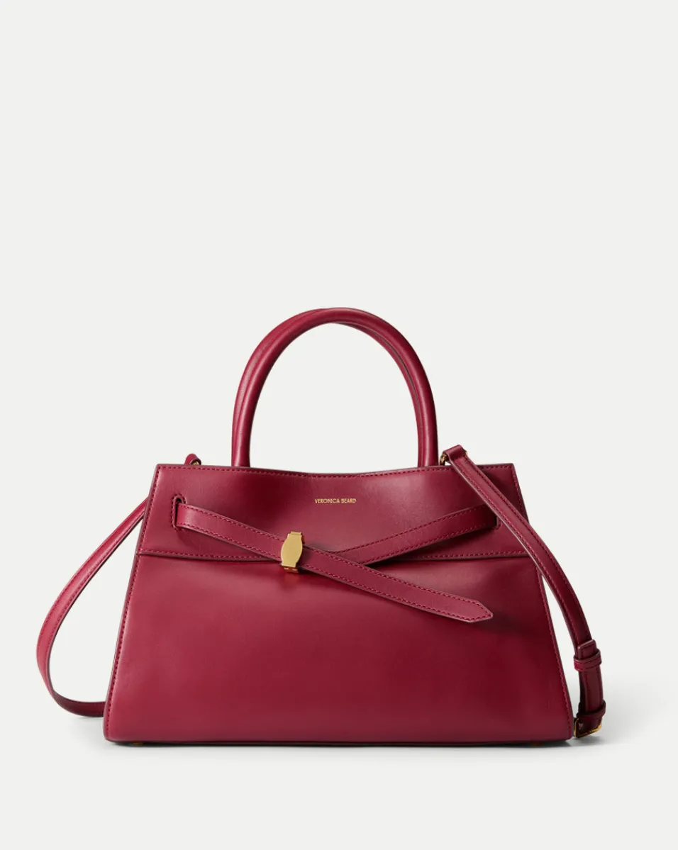 Discount Veronica Beard Dash Bag in Burgundy Leather Oxblood